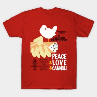 Peace Love & Cannoli Funny Cannoli Lover Gift T-Shirt